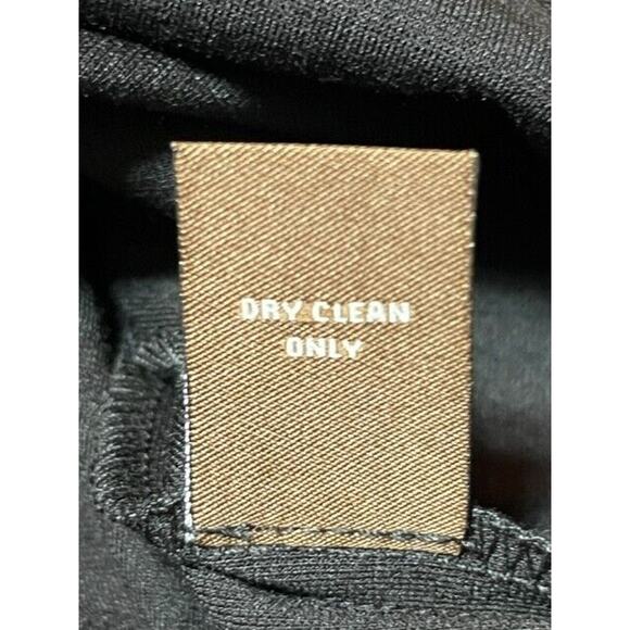 Adrienne Vittadini Dress 8 Petite Sheath Sleeveless Twist Front Ponte Black - Picture 8 of 10